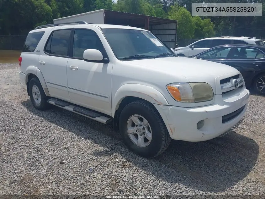 2005 Toyota Sequoia Sr5 V8 VIN: 5TDZT34A55S258201 Lot: 45450750