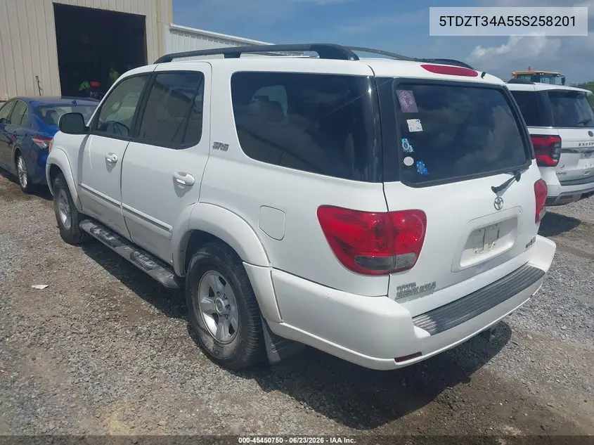 2005 Toyota Sequoia Sr5 V8 VIN: 5TDZT34A55S258201 Lot: 45450750
