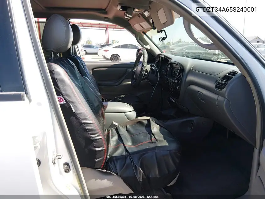 2005 Toyota Sequoia Sr5 V8 VIN: 5TDZT34A65S240001 Lot: 45566304