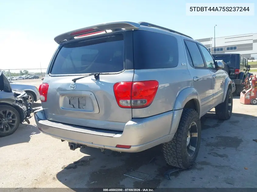 2005 Toyota Sequoia Sr5 V8 VIN: 5TDBT44A75S237244 Lot: 45582200