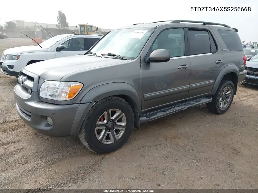 2005 Toyota Sequoia Sr5 V8 VIN: 5TDZT34AX5S256668 Lot: 45592502