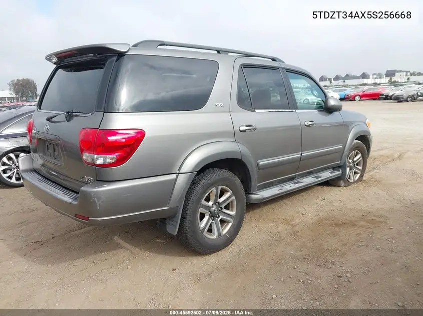 2005 Toyota Sequoia Sr5 V8 VIN: 5TDZT34AX5S256668 Lot: 45592502