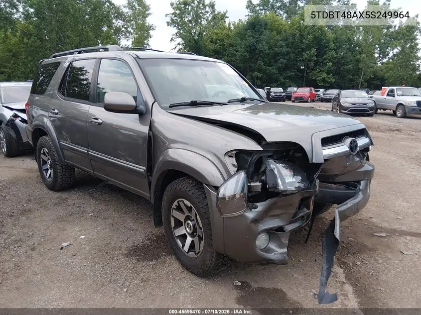 2005 Toyota Sequoia Limited V8 VIN: 5TDBT48AX5S249964 Lot: 45595470