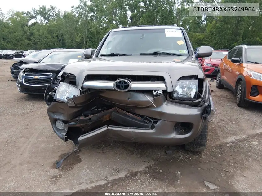 2005 Toyota Sequoia Limited V8 VIN: 5TDBT48AX5S249964 Lot: 45595470