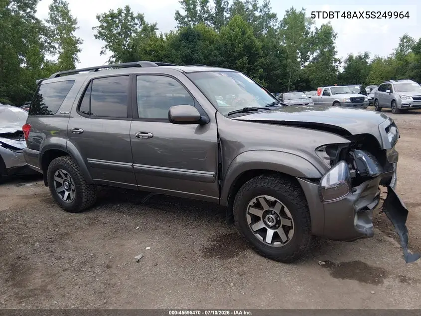 2005 Toyota Sequoia Limited V8 VIN: 5TDBT48AX5S249964 Lot: 45595470