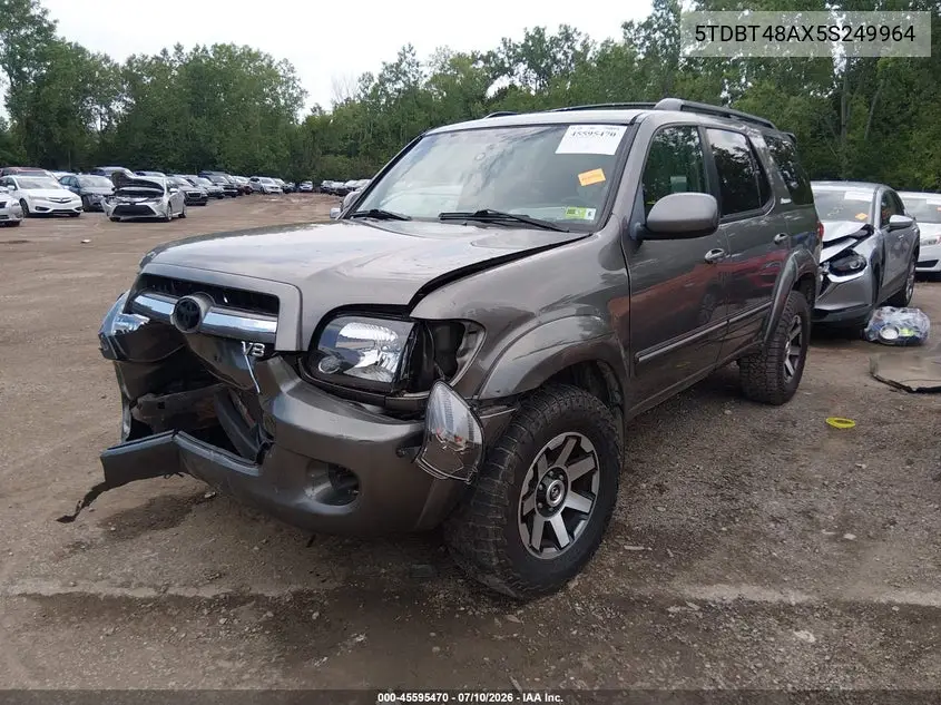2005 Toyota Sequoia Limited V8 VIN: 5TDBT48AX5S249964 Lot: 45595470