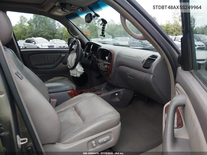 2005 Toyota Sequoia Limited V8 VIN: 5TDBT48AX5S249964 Lot: 45595470