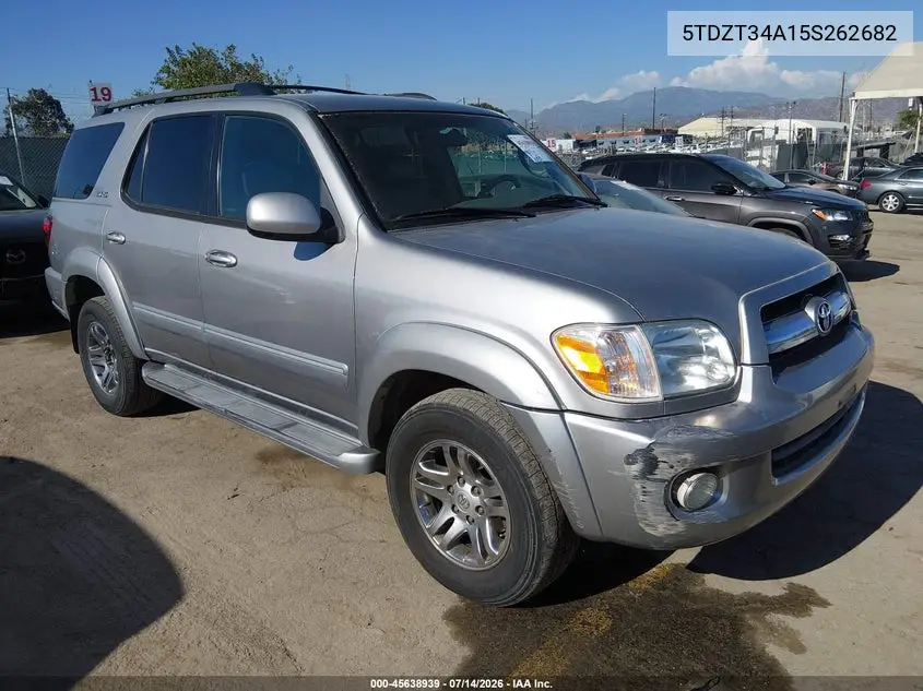 2005 Toyota Sequoia Sr5 V8 VIN: 5TDZT34A15S262682 Lot: 45638939