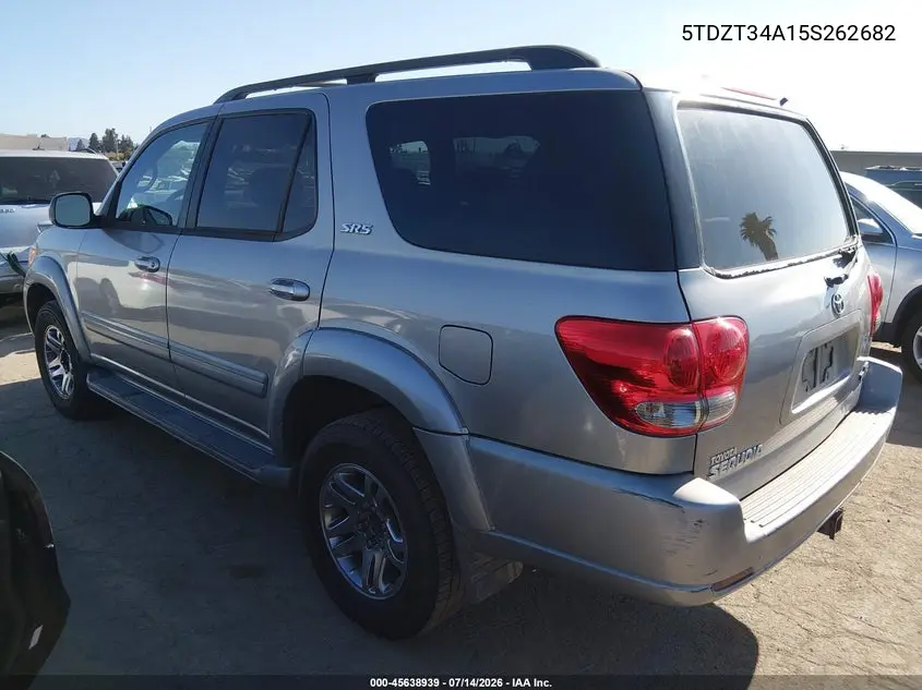 2005 Toyota Sequoia Sr5 V8 VIN: 5TDZT34A15S262682 Lot: 45638939