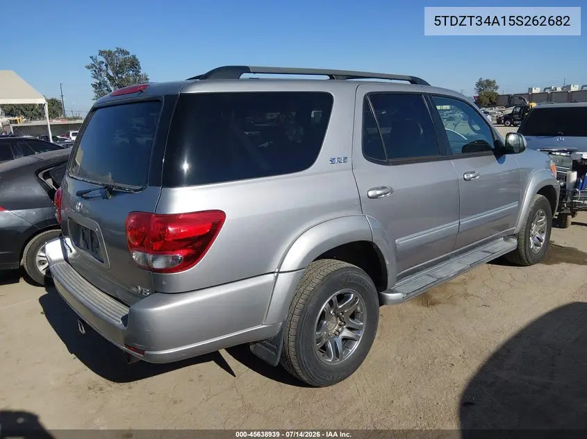 2005 Toyota Sequoia Sr5 V8 VIN: 5TDZT34A15S262682 Lot: 45638939