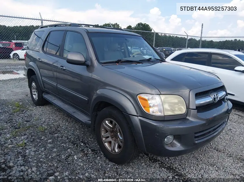 2005 Toyota Sequoia Sr5 V8 VIN: 5TDBT44A95S257303 Lot: 45646543