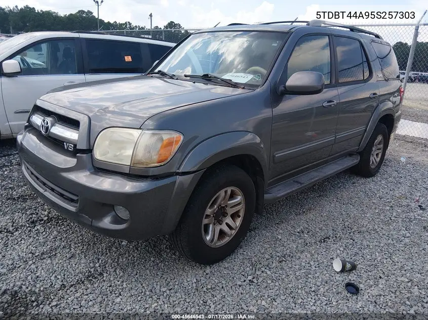 2005 Toyota Sequoia Sr5 V8 VIN: 5TDBT44A95S257303 Lot: 45646543