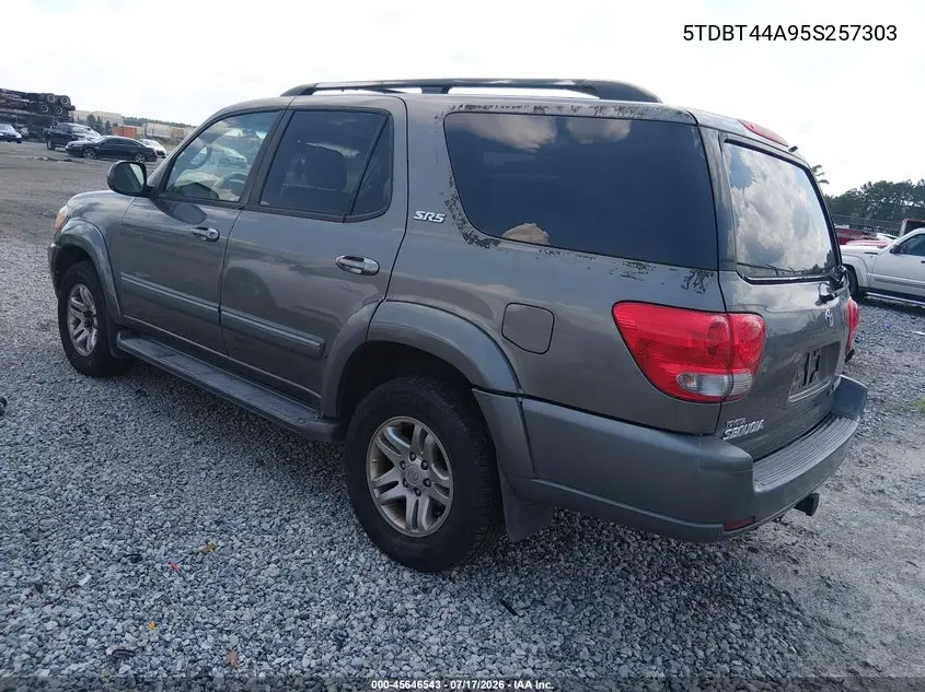 2005 Toyota Sequoia Sr5 V8 VIN: 5TDBT44A95S257303 Lot: 45646543