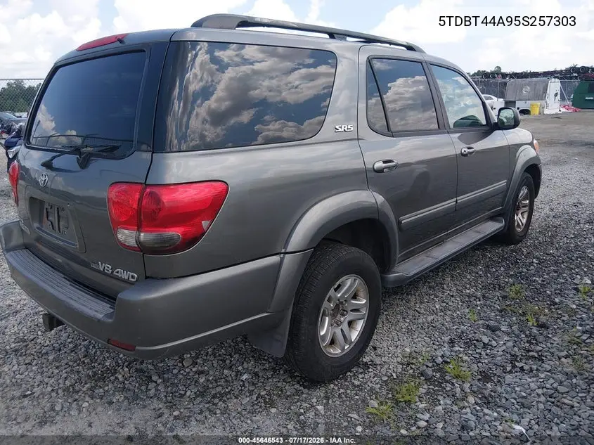 2005 Toyota Sequoia Sr5 V8 VIN: 5TDBT44A95S257303 Lot: 45646543