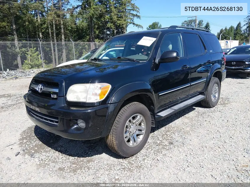 2006 Toyota Sequoia Sr5 V8 VIN: 5TDBT44A26S268130 Lot: 45227119