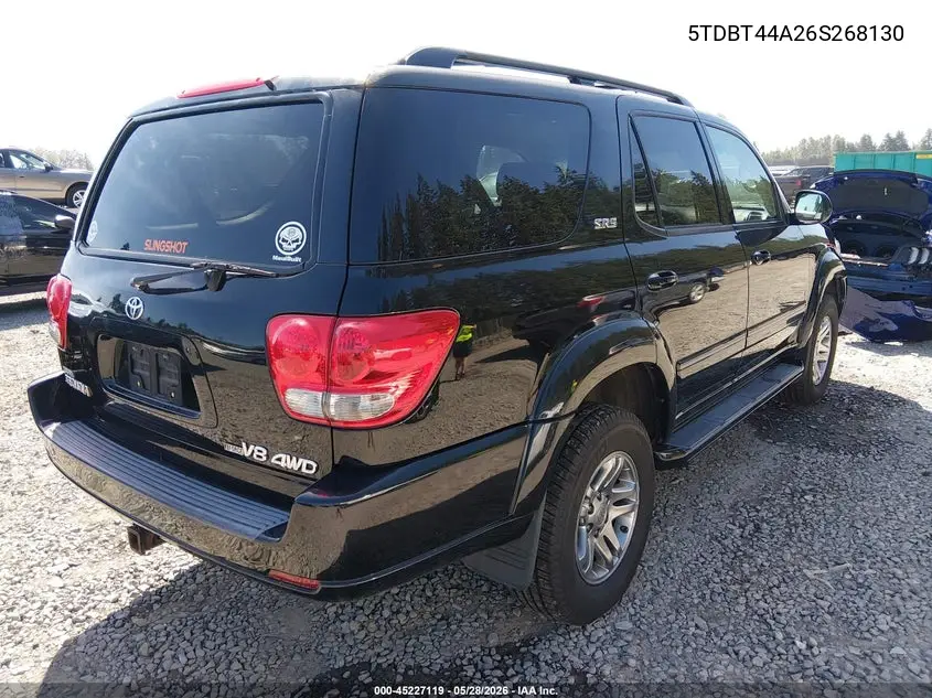 2006 Toyota Sequoia Sr5 V8 VIN: 5TDBT44A26S268130 Lot: 45227119
