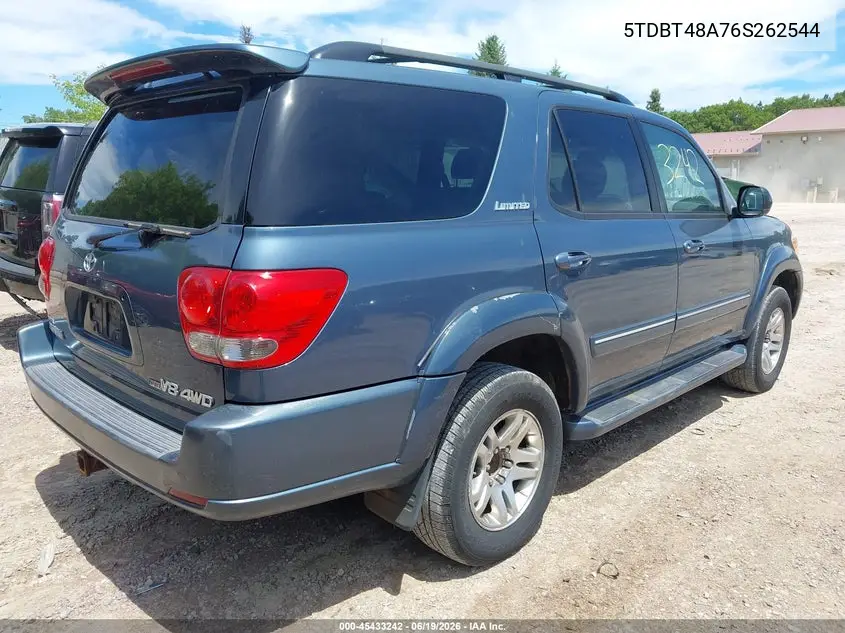 2006 Toyota Sequoia Limited V8 VIN: 5TDBT48A76S262544 Lot: 45433242