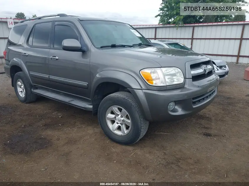 2006 Toyota Sequoia Sr5 V8 VIN: 5TDBT44A66S259138 Lot: 45454187