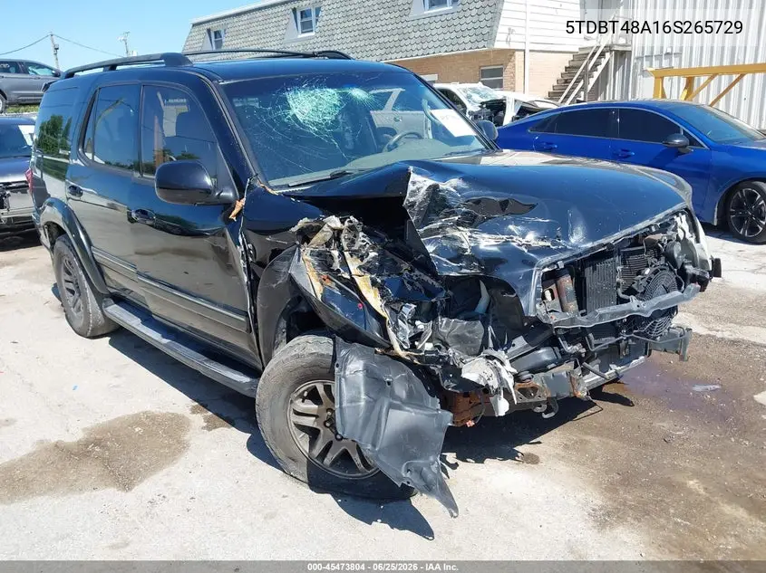 2006 Toyota Sequoia Limited V8 VIN: 5TDBT48A16S265729 Lot: 45473804