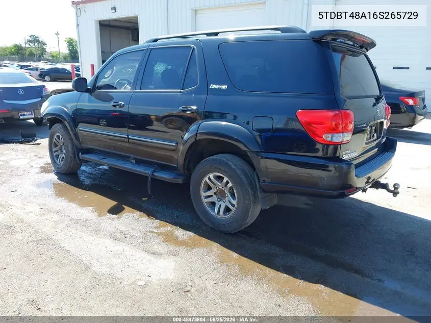 2006 Toyota Sequoia Limited V8 VIN: 5TDBT48A16S265729 Lot: 45473804