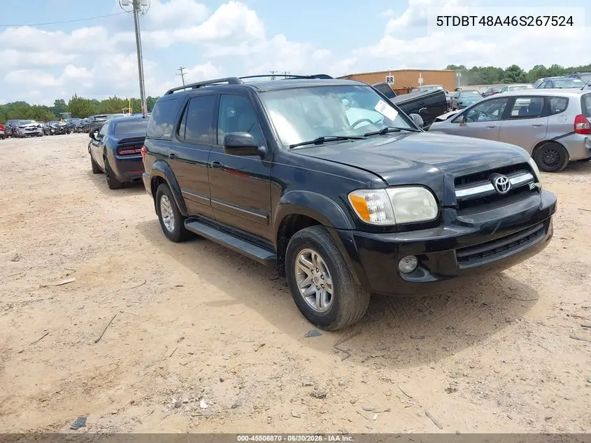 2006 Toyota Sequoia Limited V8 VIN: 5TDBT48A46S267524 Lot: 45506870