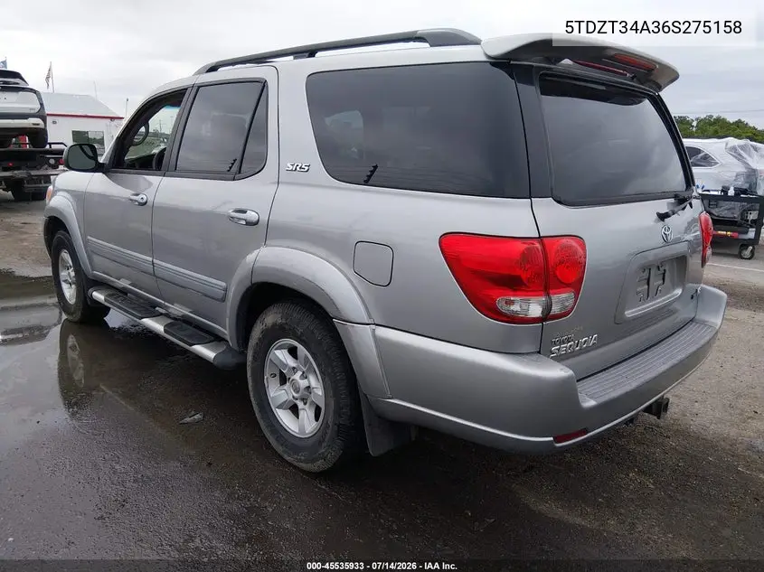 2006 Toyota Sequoia Sr5 V8 VIN: 5TDZT34A36S275158 Lot: 45535933