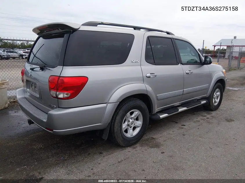 2006 Toyota Sequoia Sr5 V8 VIN: 5TDZT34A36S275158 Lot: 45535933