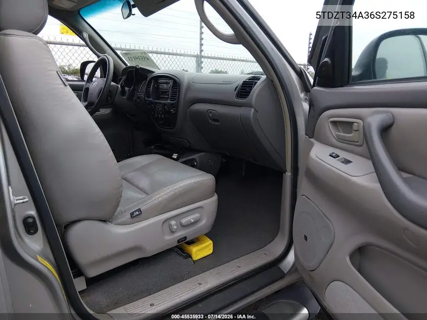 2006 Toyota Sequoia Sr5 V8 VIN: 5TDZT34A36S275158 Lot: 45535933
