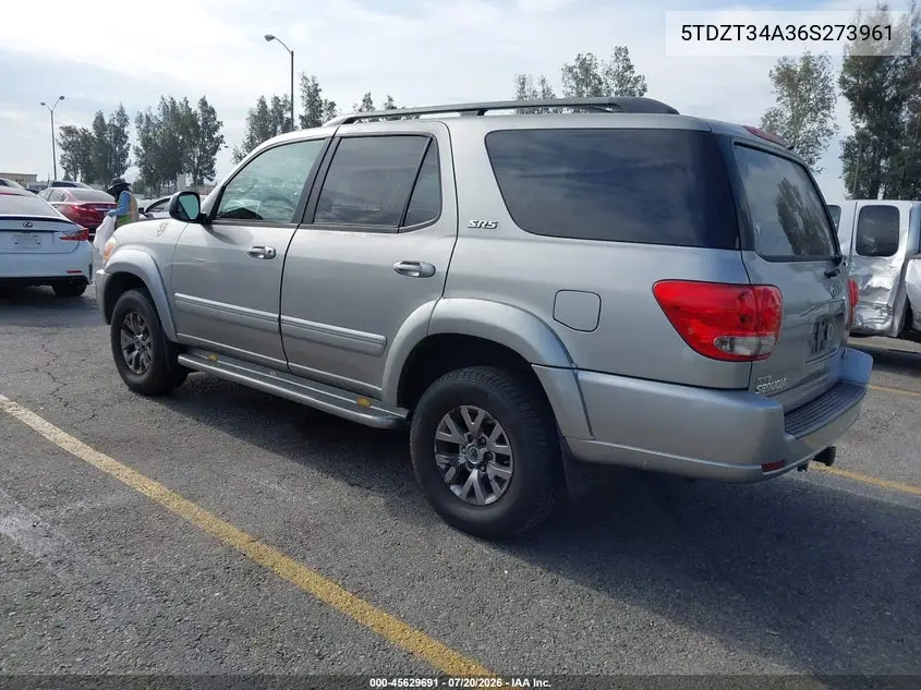 2006 Toyota Sequoia Sr5 V8 VIN: 5TDZT34A36S273961 Lot: 45629691