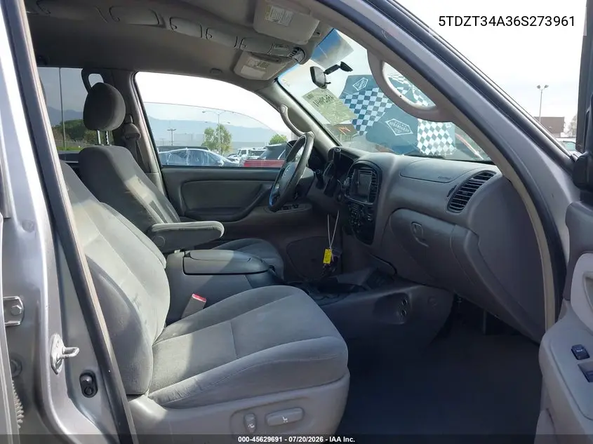 2006 Toyota Sequoia Sr5 V8 VIN: 5TDZT34A36S273961 Lot: 45629691