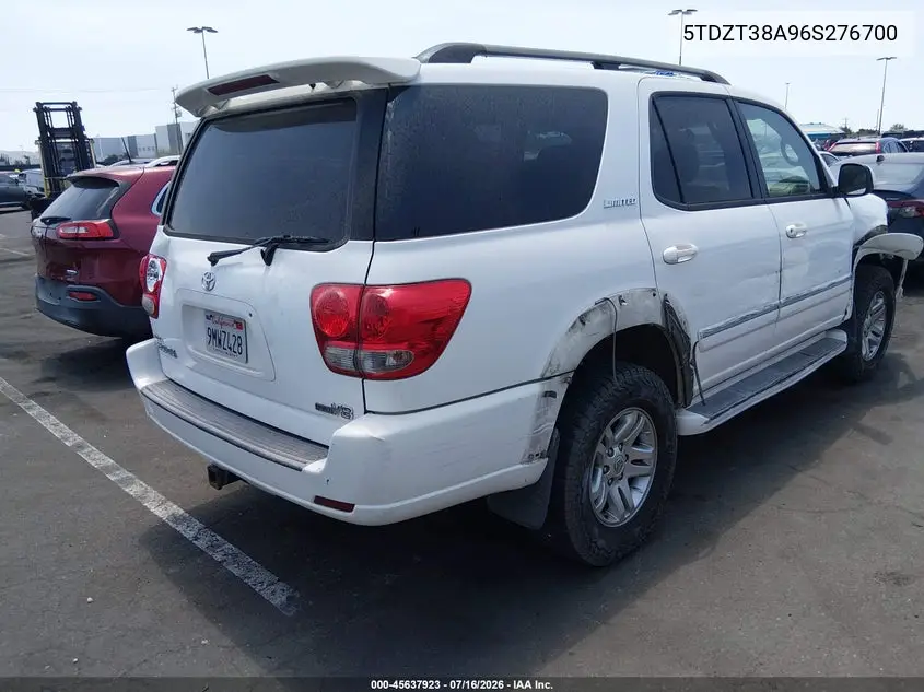 2006 Toyota Sequoia Limited V8 VIN: 5TDZT38A96S276700 Lot: 45637923