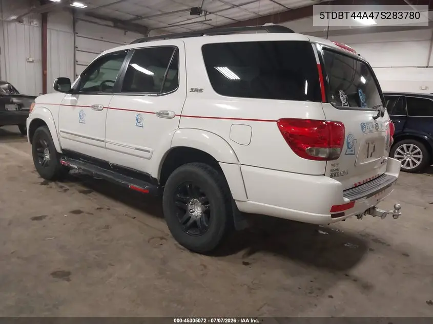 2007 Toyota Sequoia Sr5 V8 VIN: 5TDBT44A47S283780 Lot: 45305072