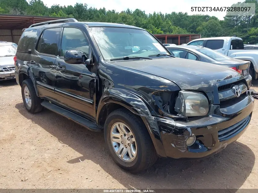 2007 Toyota Sequoia Sr5 V8 VIN: 5TDZT34A67S288097 Lot: 45412073
