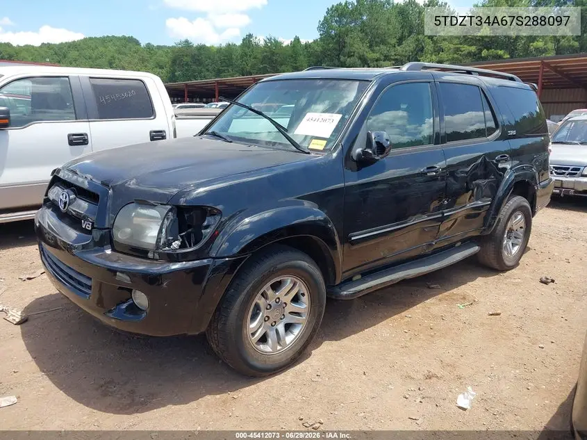 2007 Toyota Sequoia Sr5 V8 VIN: 5TDZT34A67S288097 Lot: 45412073