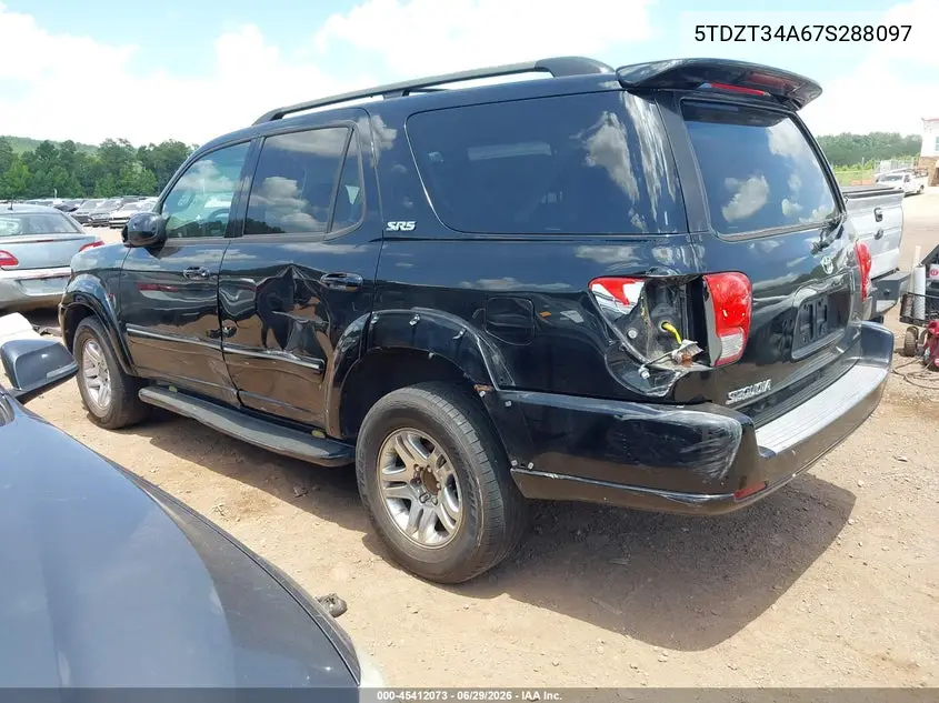 2007 Toyota Sequoia Sr5 V8 VIN: 5TDZT34A67S288097 Lot: 45412073