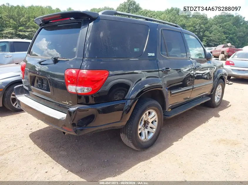 2007 Toyota Sequoia Sr5 V8 VIN: 5TDZT34A67S288097 Lot: 45412073