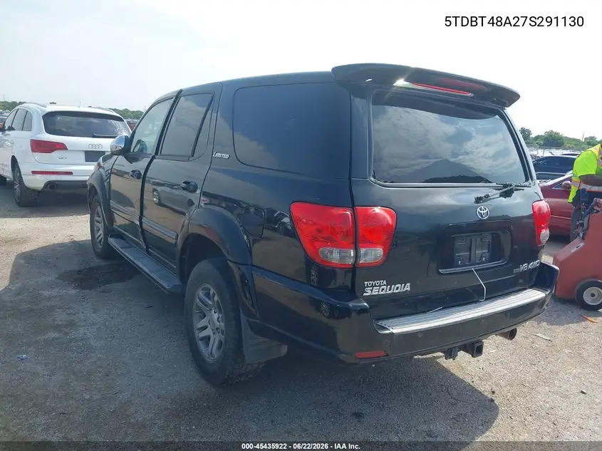 2007 Toyota Sequoia Limited V8 VIN: 5TDBT48A27S291130 Lot: 45435922
