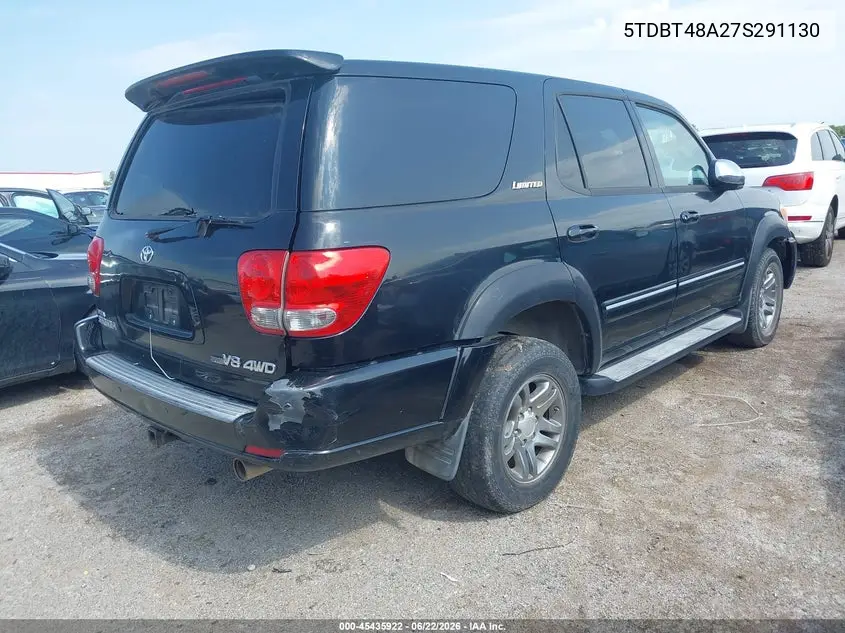 2007 Toyota Sequoia Limited V8 VIN: 5TDBT48A27S291130 Lot: 45435922