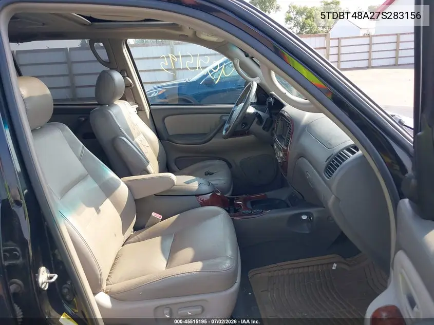 2007 Toyota Sequoia Limited VIN: 5TDBT48A27S283156 Lot: 45515195