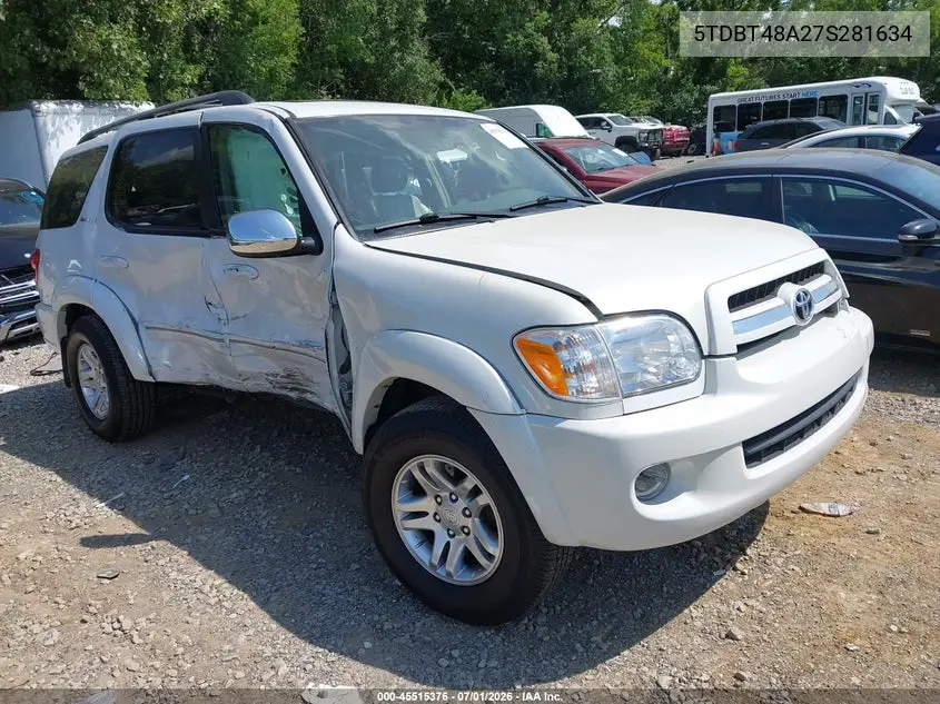 2007 Toyota Sequoia Limited VIN: 5TDBT48A27S281634 Lot: 45515376