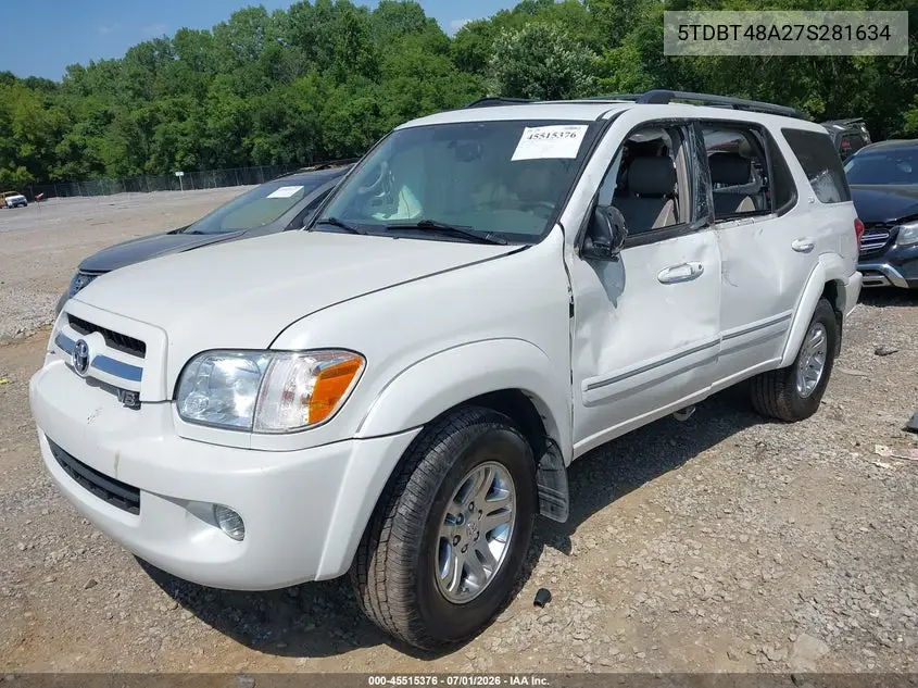 2007 Toyota Sequoia Limited VIN: 5TDBT48A27S281634 Lot: 45515376