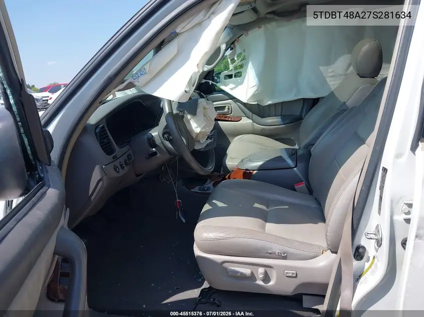 2007 Toyota Sequoia Limited VIN: 5TDBT48A27S281634 Lot: 45515376