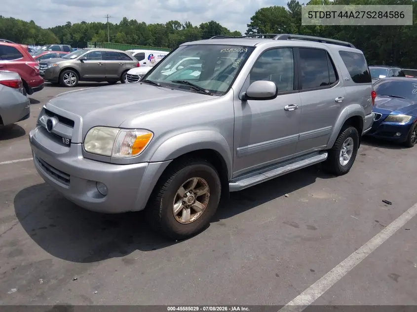 2007 Toyota Sequoia Sr5 VIN: 5TDBT44A27S284586 Lot: 45585029