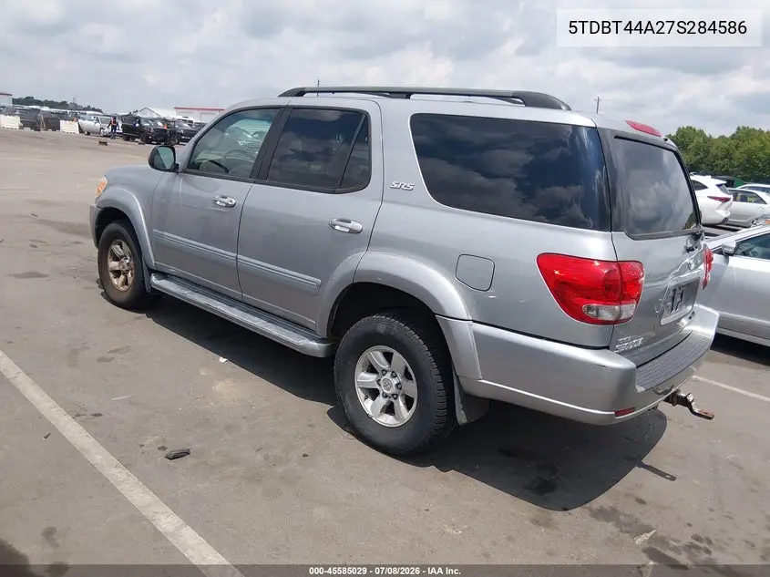 2007 Toyota Sequoia Sr5 VIN: 5TDBT44A27S284586 Lot: 45585029