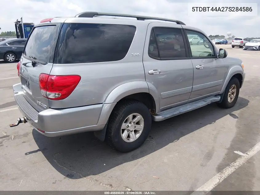 2007 Toyota Sequoia Sr5 VIN: 5TDBT44A27S284586 Lot: 45585029