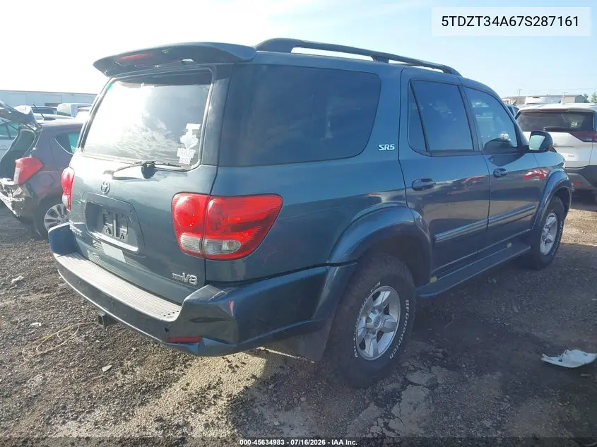 2007 Toyota Sequoia Sr5 VIN: 5TDZT34A67S287161 Lot: 45634983