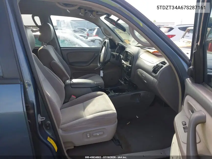 2007 Toyota Sequoia Sr5 VIN: 5TDZT34A67S287161 Lot: 45634983