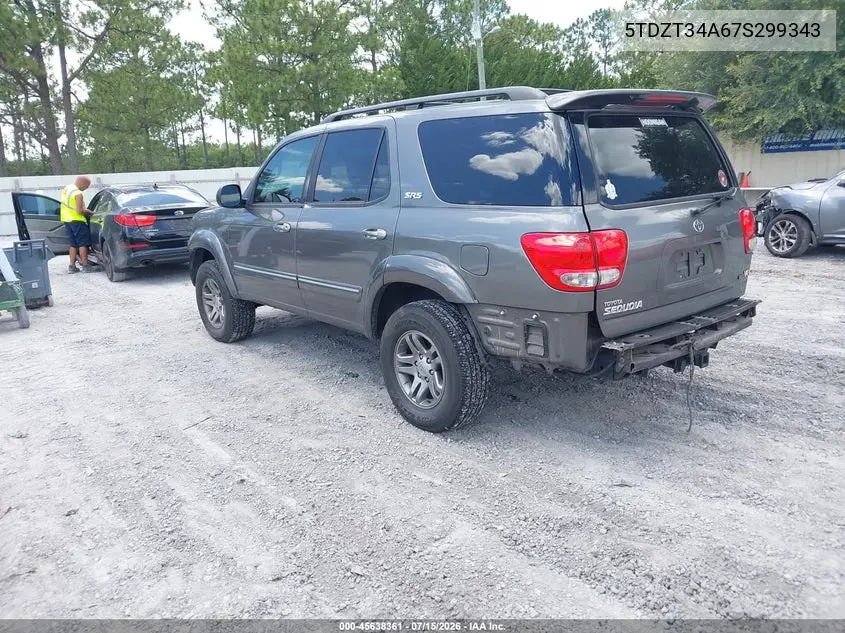 2007 Toyota Sequoia Sr5 VIN: 5TDZT34A67S299343 Lot: 45638361