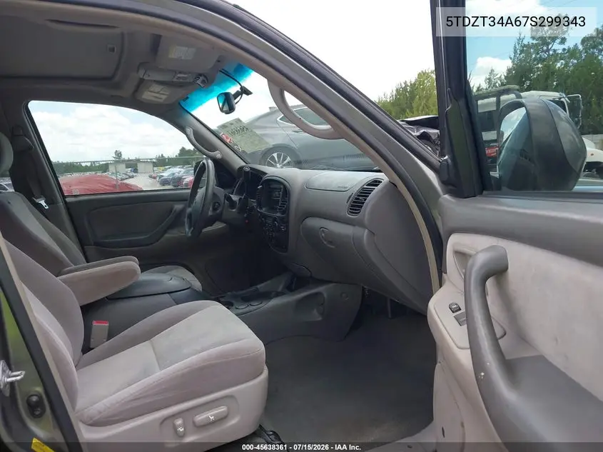 2007 Toyota Sequoia Sr5 VIN: 5TDZT34A67S299343 Lot: 45638361