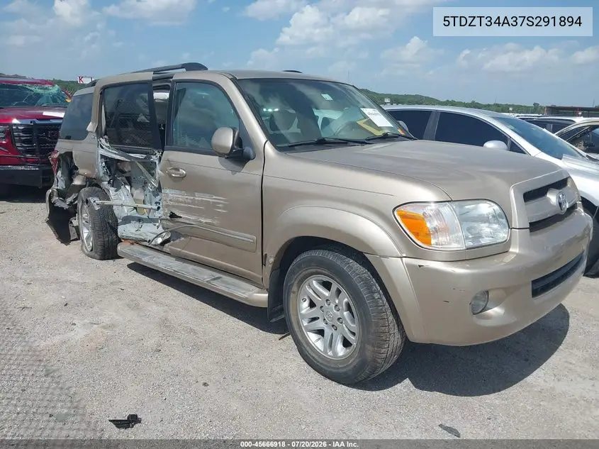 2007 Toyota Sequoia Sr5 VIN: 5TDZT34A37S291894 Lot: 45666918